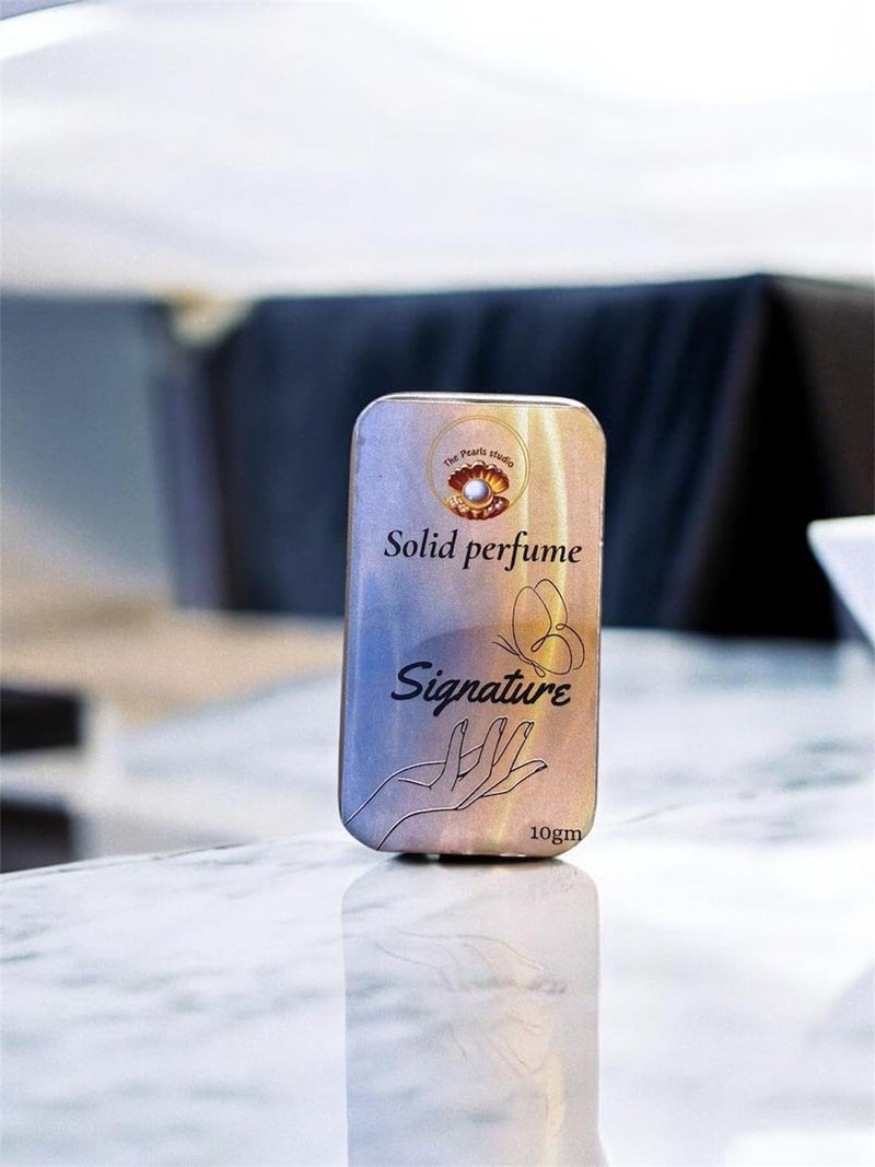 THE PEARLS STUDIO The Pearls Studio Signature Solid Perfume Elegant LongLasting Fragrance Compact TravelFriendly Perfect for Daily OntheGo Luxury Perfume for Men Women  - Image 5