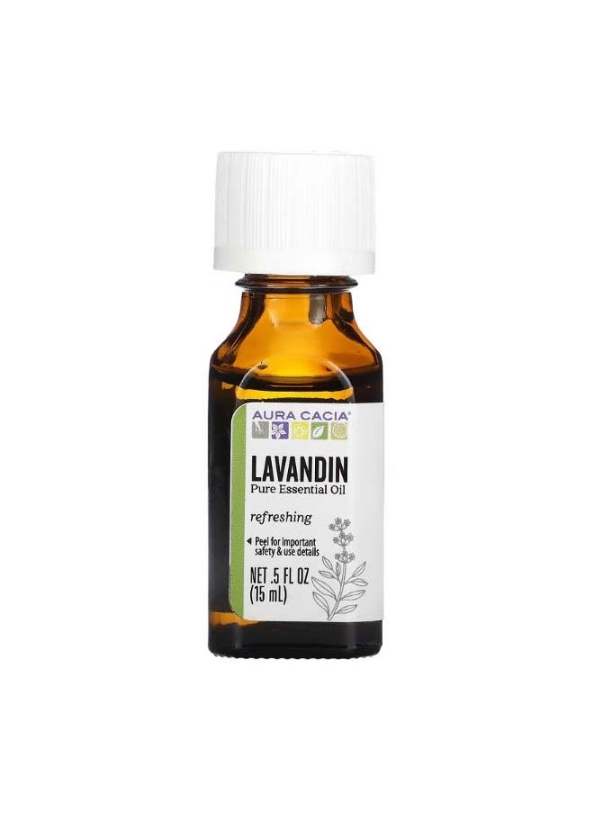 Aura Cacia Pure Essential Oil Lavandin 0.5 fl oz 15 ml  - Image 1