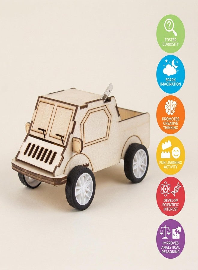 itsy-bitsy Itsy Bitsy DIY Build Your Own Obstacle Avoidance Vehicle Small Truck Kit STEM Learning Robotics Science Project Assembly Model Construction Toy for Kids Engineering Activity - Image 2
