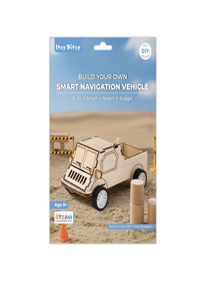 itsy-bitsy Itsy Bitsy DIY Build Your Own Obstacle Avoidance Vehicle Small Truck Kit STEM Learning Robotics Science Project Assembly Model Construction Toy for Kids Engineering Activity - Image 1