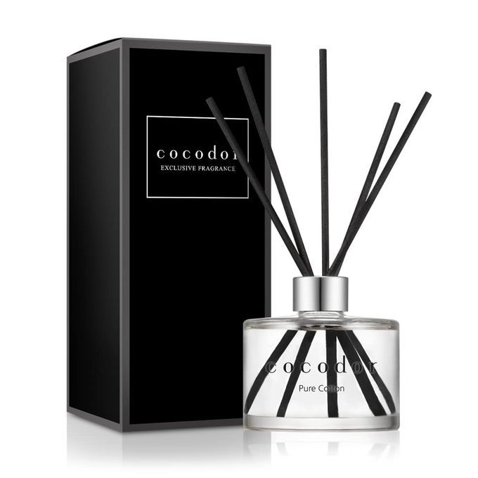 SIGNATURE REED DIFFUSER SETPURE COTTON 67OZ 1 PACKHOME FRAGRANCE DIFFUSER OIL SCENT DIFFUSER FOR BATHROOM SHELF DECOR