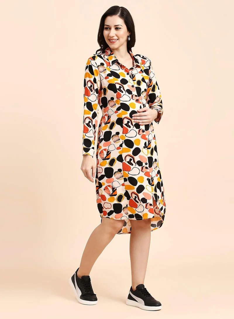 TUMMY Abstract Print Dress