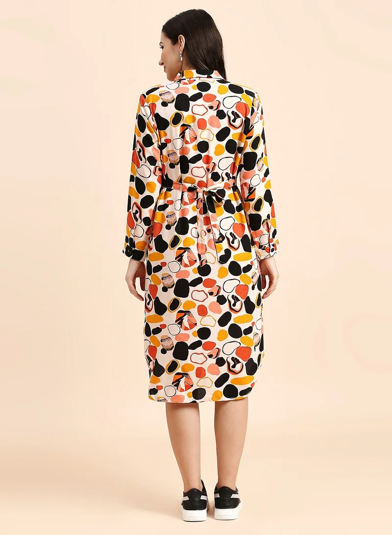 TUMMY Abstract Print Dress