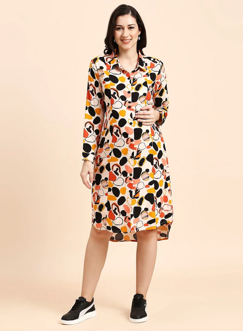 TUMMY Abstract Print Dress