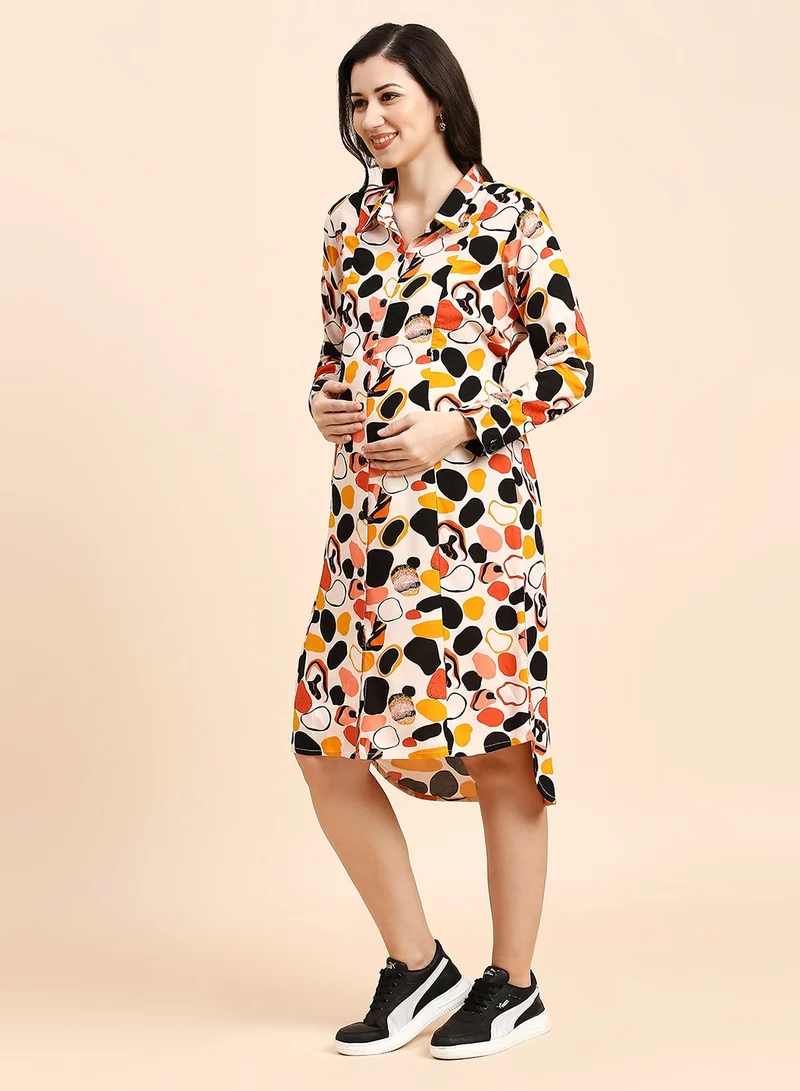 TUMMY Abstract Print Dress