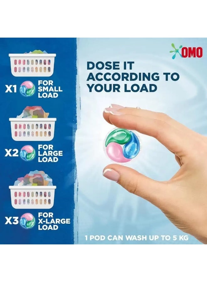 Omo 3 in 1 Laundry Capsule With Eucalyptus Scent For Front And Top Loader, Removes 99 Types Of Stains- 15pcs - Image 2