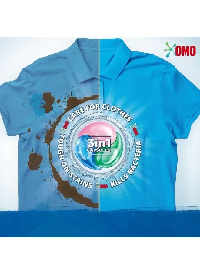 Omo 3 in 1 Laundry Capsule With Eucalyptus Scent For Front And Top Loader, Removes 99 Types Of Stains- 15pcs - Image 3
