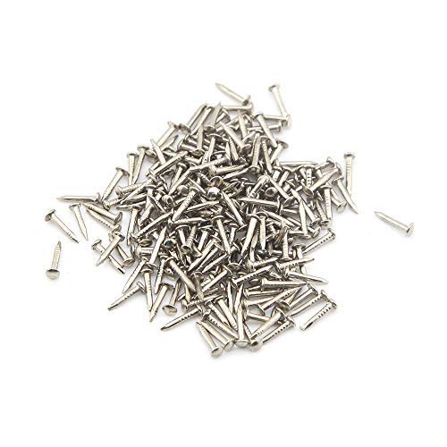 newlng 500PCS Small Nail Round Head Tiny Nails String Art Nails Hand-Made Hardware Accessories Fasteners Mini Nails 1 X 10mm/0.04"X0.4"(DXL) Silver - Image 3