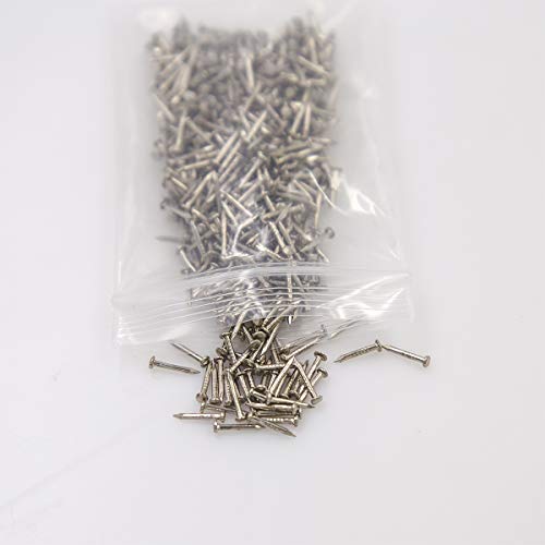 newlng 500PCS Small Nail Round Head Tiny Nails String Art Nails Hand-Made Hardware Accessories Fasteners Mini Nails 1 X 10mm/0.04"X0.4"(DXL) Silver - Image 5