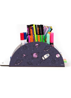 KutuTR Wooden Vip Space Series Model Desktop Pen Holder Organizer with Rainbow Ruler Mounted Boxed  - Image 2