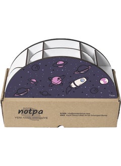 KutuTR Wooden Vip Space Series Model Desktop Pen Holder Organizer with Rainbow Ruler Mounted Boxed  - Image 5