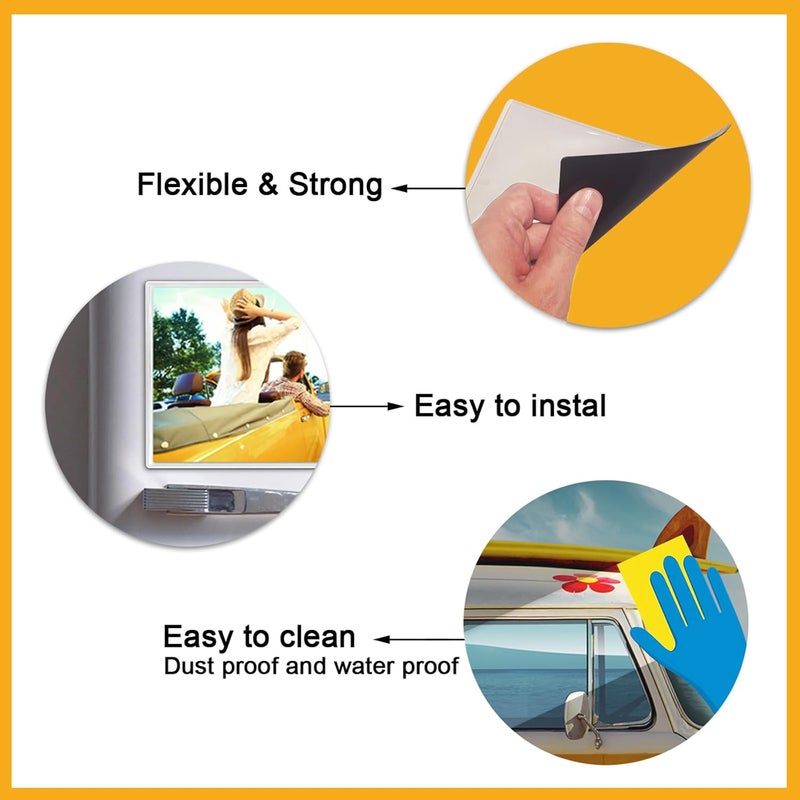 KikoSkool Magnetic Picture Frame, 12 Pack Magnet Photo pocket for Refrigerator 4"x6" Reusable Fridge Photo Frames (4"x6" 12PCS) - Image 4