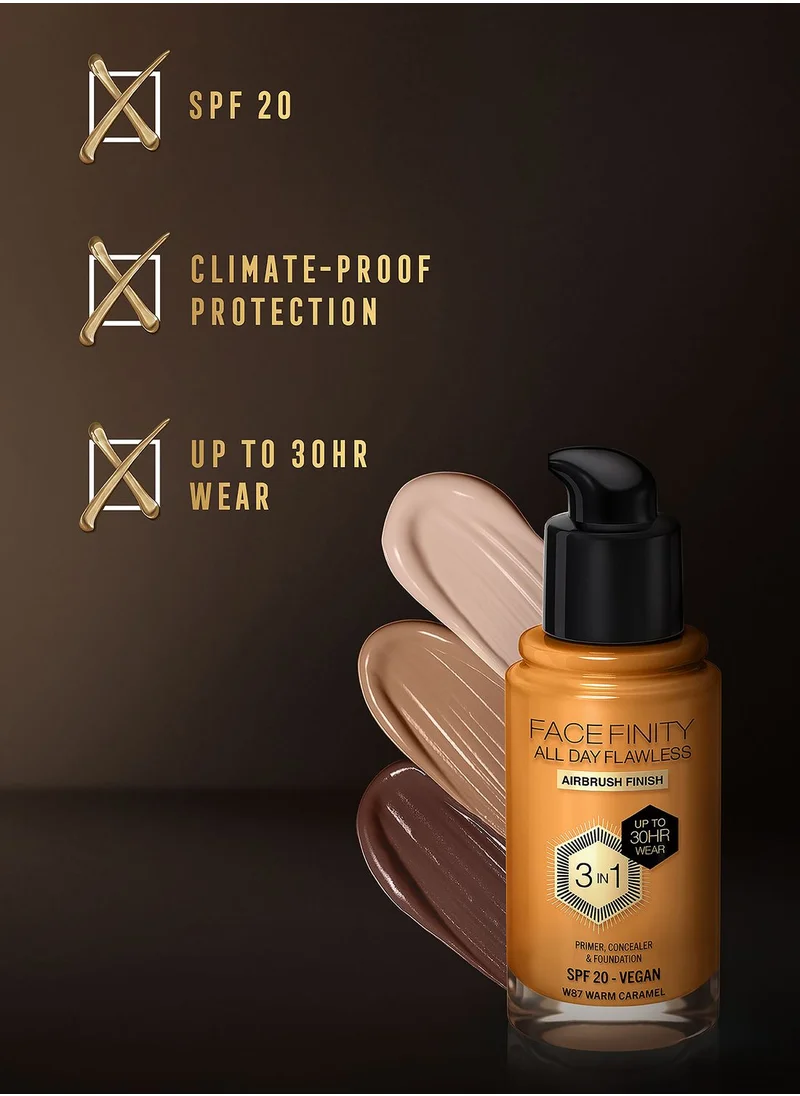 Max Factor Max Factor Facefinity All Day Flawless Foundation - W87 Warm Caramel, 30ml