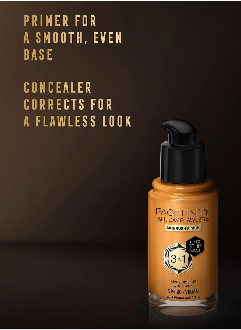 Max Factor Max Factor Facefinity All Day Flawless Foundation - W87 Warm Caramel, 30ml