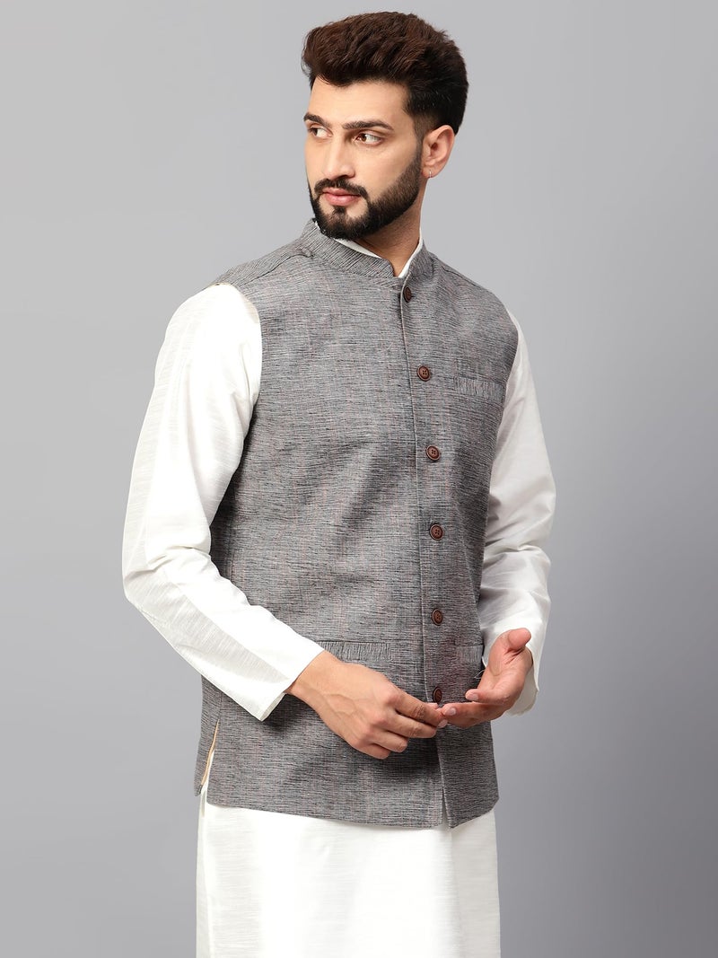 LATEST CHIKAN Men's Traditional Cotton Nehru Jacket/Waistcoat,36 - Image 3