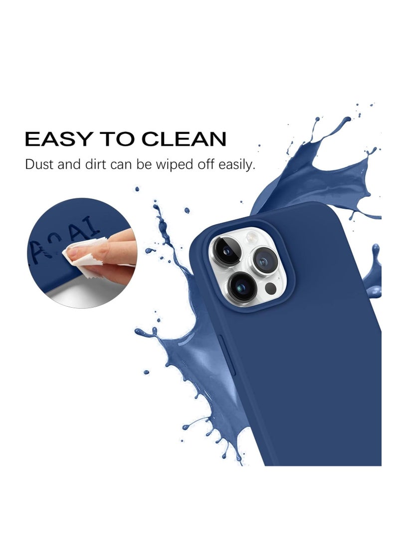 ELTRAZONE Soft Silicone Rubber Bumper Microfiber Lining Hard Back iPhone 15 Pro Max Back Cover Shockproof Protective Case Cover, Anti-Scratch, Dustproof, Premium Quality, Slim-Fit - Image 3