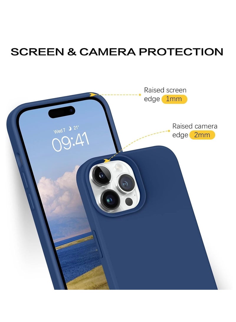 ELTRAZONE Soft Silicone Rubber Bumper Microfiber Lining Hard Back iPhone 15 Pro Max Back Cover Shockproof Protective Case Cover, Anti-Scratch, Dustproof, Premium Quality, Slim-Fit - Image 2