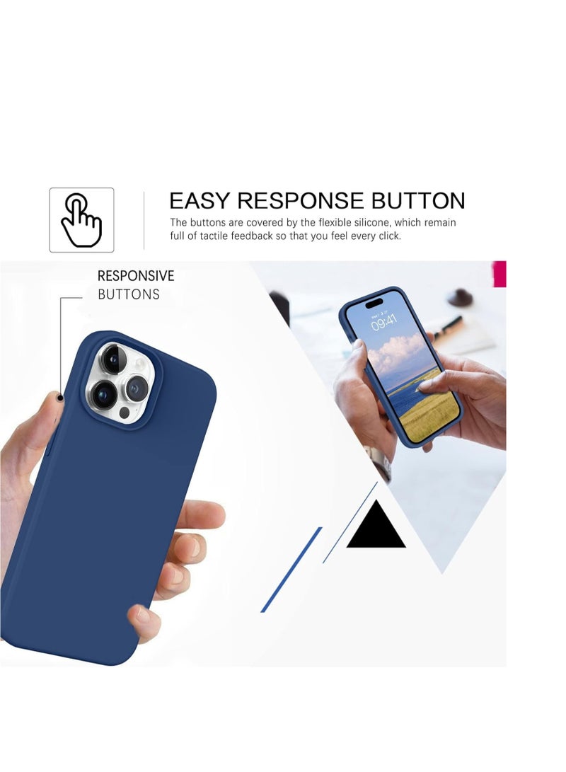 ELTRAZONE Soft Silicone Rubber Bumper Microfiber Lining Hard Back iPhone 15 Pro Max Back Cover Shockproof Protective Case Cover, Anti-Scratch, Dustproof, Premium Quality, Slim-Fit - Image 5