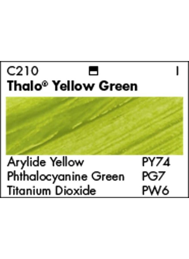 Grumbacher Academy Acrylic Paint, Gloss, 90ml/3 oz Metal Tube, Thalo Yellow Green  - Image 2