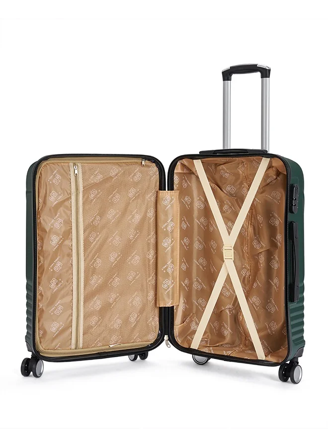 LIMRA Travel Bags From limra it consists of 3 luggage bags with a modern design and a solid green color