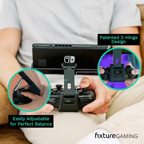 Fixture Gaming Fixture S2 Gaming Console Monitor and Controller Mount Compatible with Nintendo Switch OLED and Pro Controller, Adjustable Video Game Holder Stand Clip - Image 5