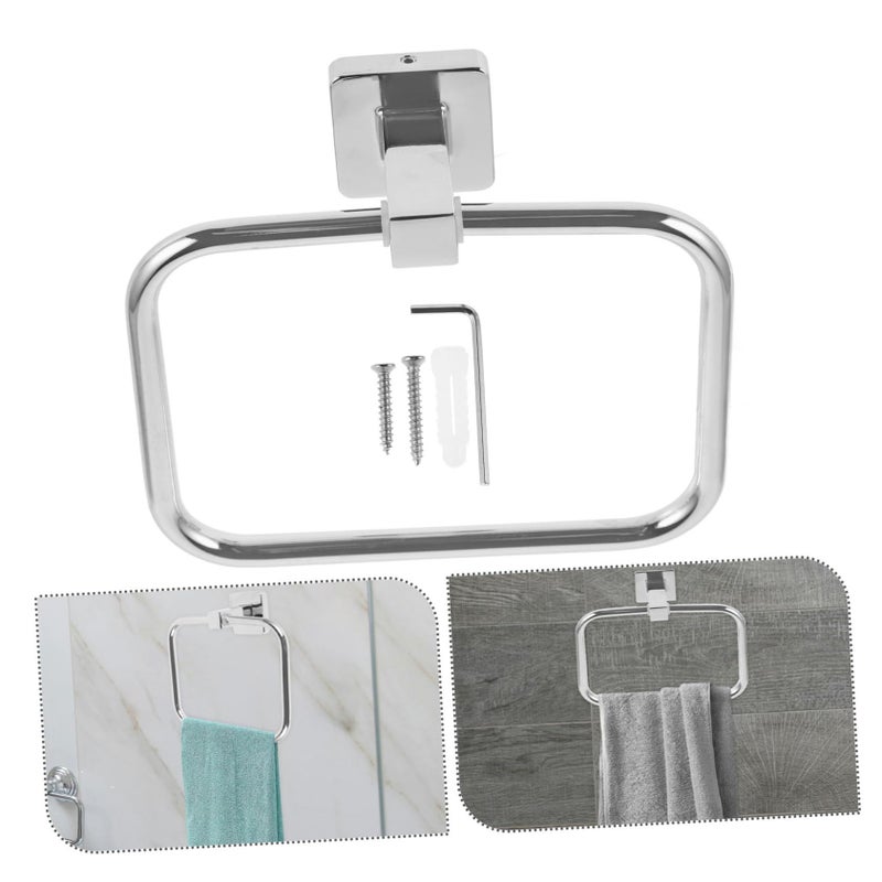 Zinc Alloy Wall Mount Towel Rack Modern Hand Towel Holder Easy DIY Installation - Image 4