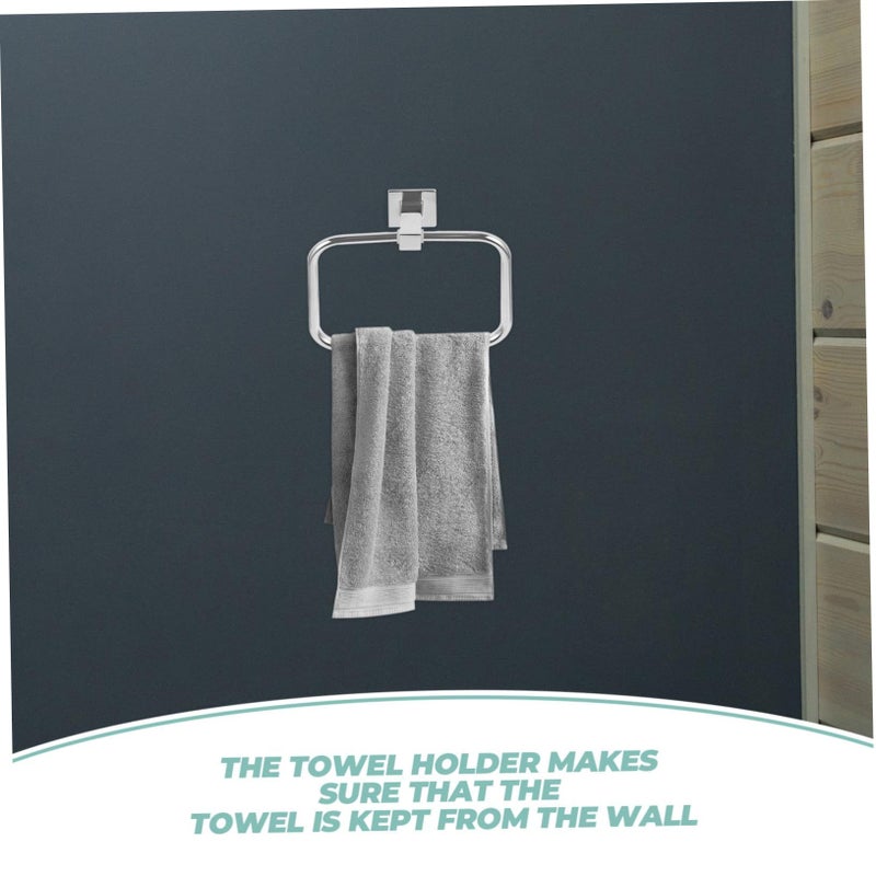 Zinc Alloy Wall Mount Towel Rack Modern Hand Towel Holder Easy DIY Installation - Image 5