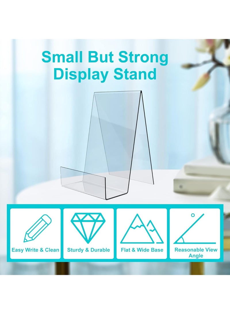 TPGP Acrylic Book Stand with Ledge, Clear Acrylic Display Easel, Clear Tablet Holder for Displaying Pictures, Books, Music Sheets, Notebooks, Artworks, CDs, etc. 4 inch + 6 inch (10PC) - Image 2