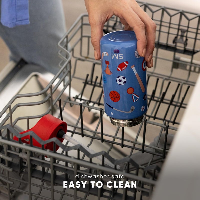 Simple Modern Kids Summit Water Bottle with Straw Lid | Disney Pixar Monsters Inc 14oz Stainless Steel Cup Insulated Tumbler for Boys, School | Dream Team - Image 5