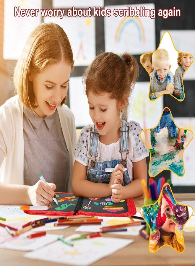 ShopiMoz كتاب أنشطة قابل لإعادة الاستخدام للأطفال الصغار ومرحلة ما قبل المدرسة من شوبيموز (من 3 إلى 8 سنوات) | كتاب رسم وكتابة قابل لإعادة الاستخدام | 14 صفحة | 12 قلم تلوين قابل للغسل + 2 مناديل مبللة - Image 2
