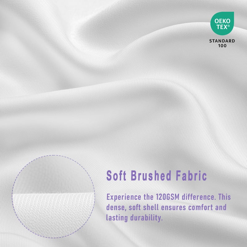 Wuuyuef 20x20 Pillow Inserts Set of 2, Hypoallergenic Soft Fluffy Decorative Throw Pillow Inserts with Purple Reinforced Edges, Machine Washable, for Sofa Couch, White - Image 3