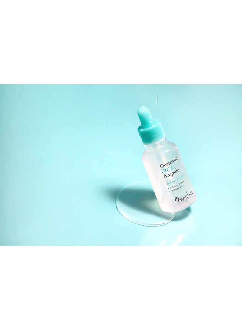 9wishes Dermatic CICA Ampule – Soothing Serum for Sensitive & Irritated Skin | 3-CICA Complex + Dermatic AC3 | Calming & Redness Relief Korean Skincare | 30ml - Image 2