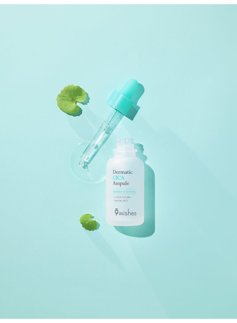 9wishes Dermatic CICA Ampule – Soothing Serum for Sensitive & Irritated Skin | 3-CICA Complex + Dermatic AC3 | Calming & Redness Relief Korean Skincare | 30ml - Image 3