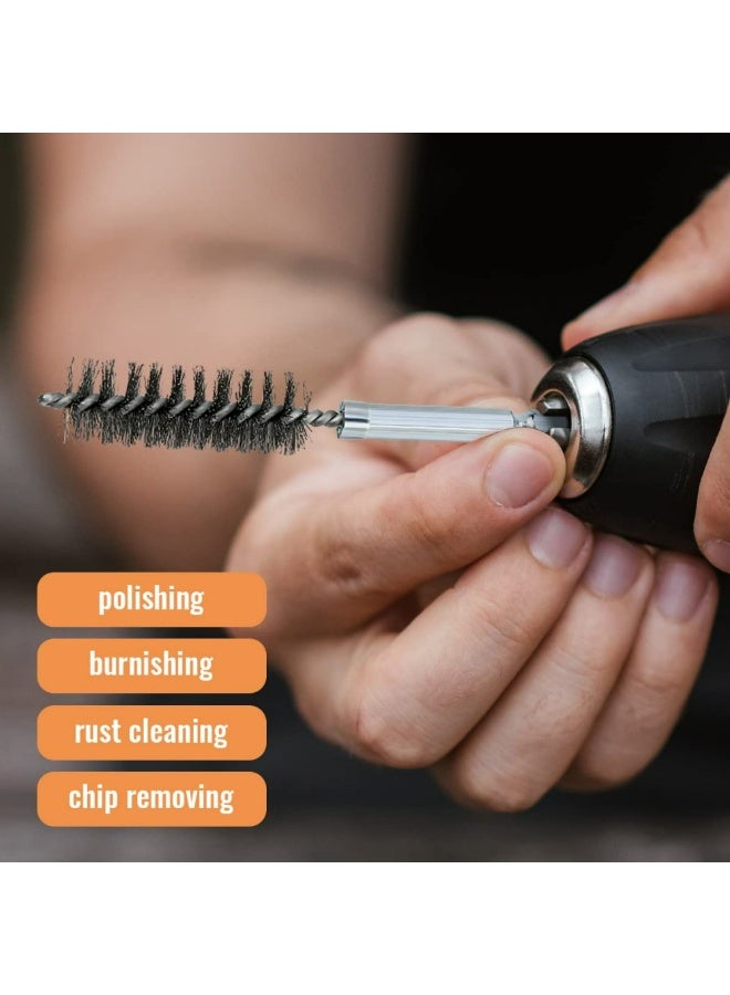 8Pcs Bore Kit Stainless Steel Cleaning Wire Brush for Drill Impact Driver - Image 3