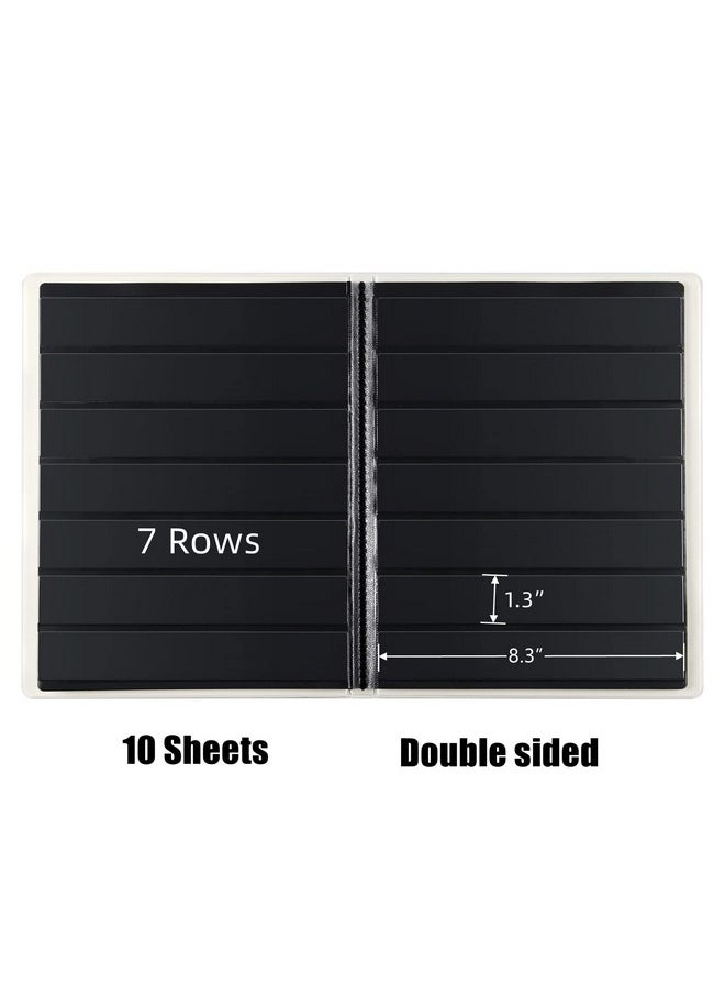 MUDOR MUDOR Stamp Collecting Album, 7 Rows Pockets Stamp Book for Collectors, 10 Sheets Stamp Stockbook  - Image 4