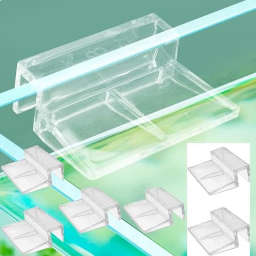 VAYINATO® 6 Pcs Acrylic Aquarium Fish Tank Glass Clossing Top Lid Cover Support Clip Clamp for Rimless Aquarium and Top Open Glass Support Suitable for Tank Thickness (6MM) by Petzlifeworld - Image 1