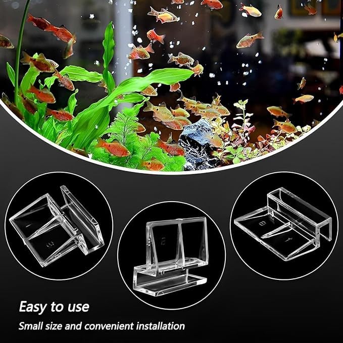 VAYINATO® 6 Pcs Acrylic Aquarium Fish Tank Glass Clossing Top Lid Cover Support Clip Clamp for Rimless Aquarium and Top Open Glass Support Suitable for Tank Thickness (6MM) by Petzlifeworld - Image 5