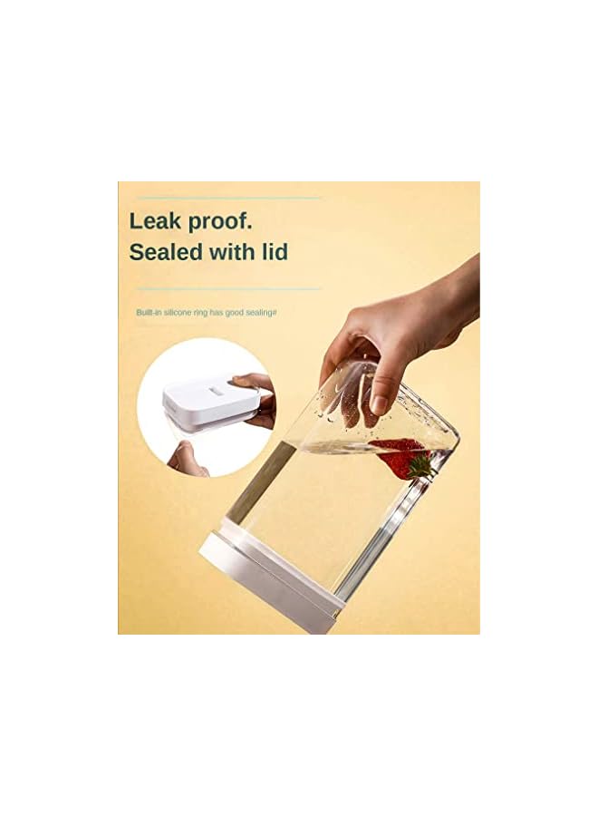 PROMASS حاويات تخزين الطعام، مجموعة من 6، جرة تخزين الطعام للأرز والسكر، خالية من BPA وتصميم قابل للتكديس، مجموعة تخزين المطبخ مع غطاء، 8 ملصقات وقلم (M:800 مل) - Image 4