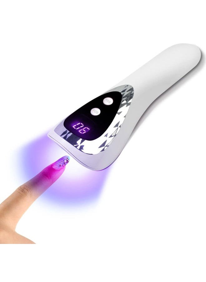SMALLSHS - Handheld UV Light for Gel Nails, Portable Mini Nail Lamp LED Flash Nail Curing Polish Rechargeable Nail Dryer Resin Art Fast-Dry Machine 5V USB Home DIY - Image 1