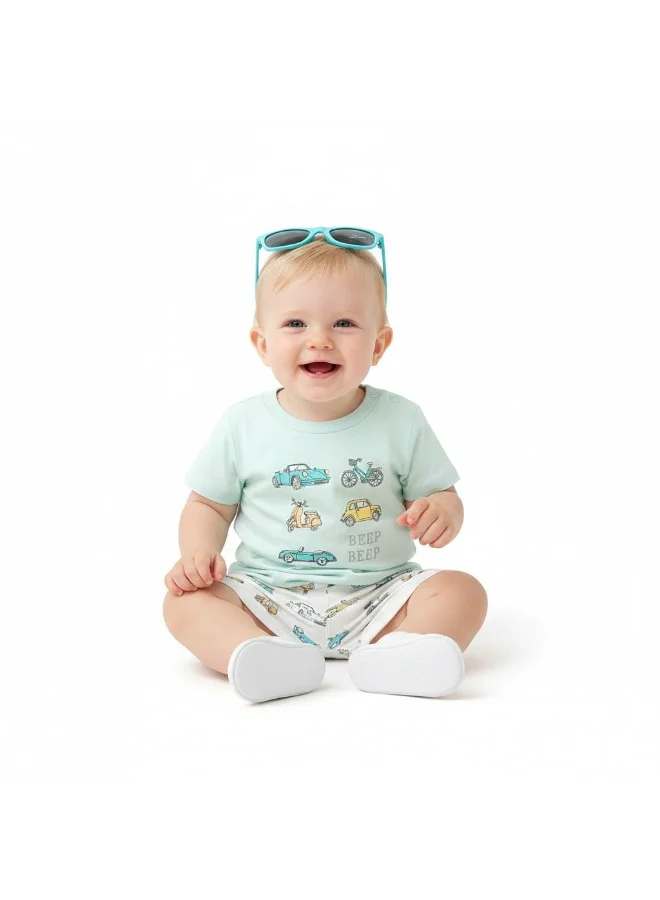 Bambimici Baby Boy Summer T-Shirt Car & Shorts Set – 2-Piece Casual Outfit