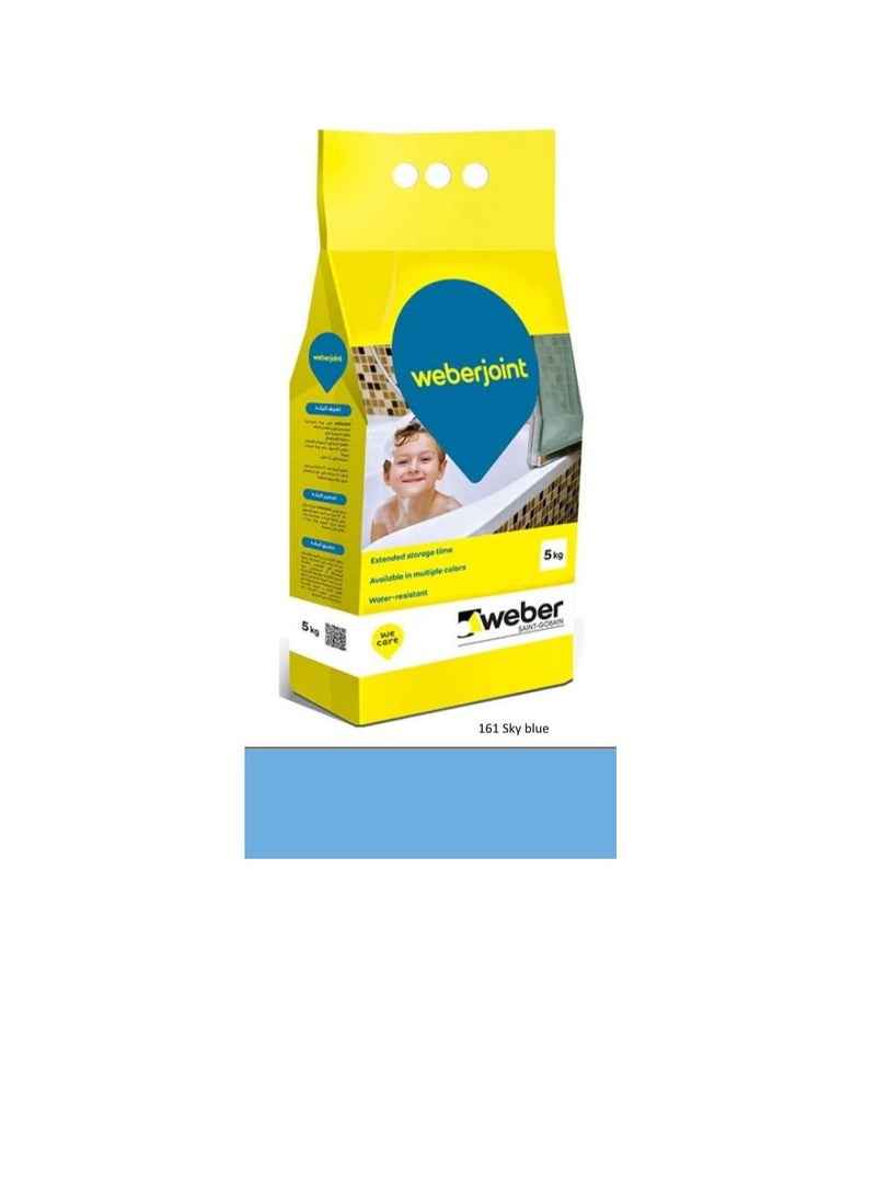 Weber - Weber Cement Based Pre Mixed Tile Joint Grout Multi Colors SKY BLUE - Image 1