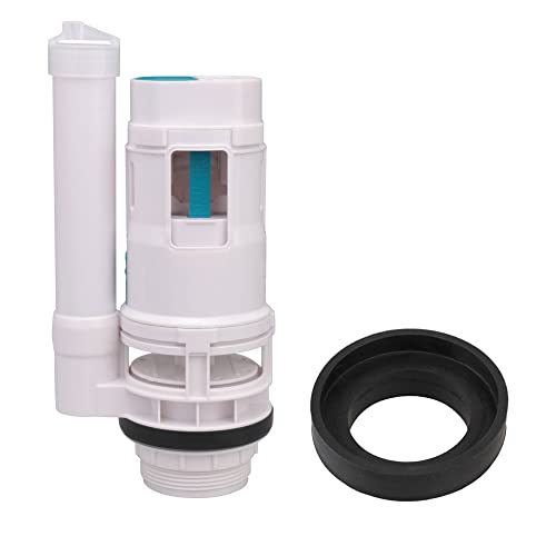 RDEXP White 20.5cm Length Toilet Bottom Inlet Fill Valve Split Push Button Dual Flush Cistern Syphon - Image 1