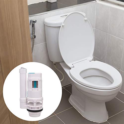 RDEXP White 20.5cm Length Toilet Bottom Inlet Fill Valve Split Push Button Dual Flush Cistern Syphon - Image 2