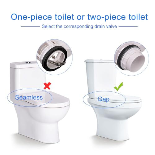RDEXP White 20.5cm Length Toilet Bottom Inlet Fill Valve Split Push Button Dual Flush Cistern Syphon - Image 3