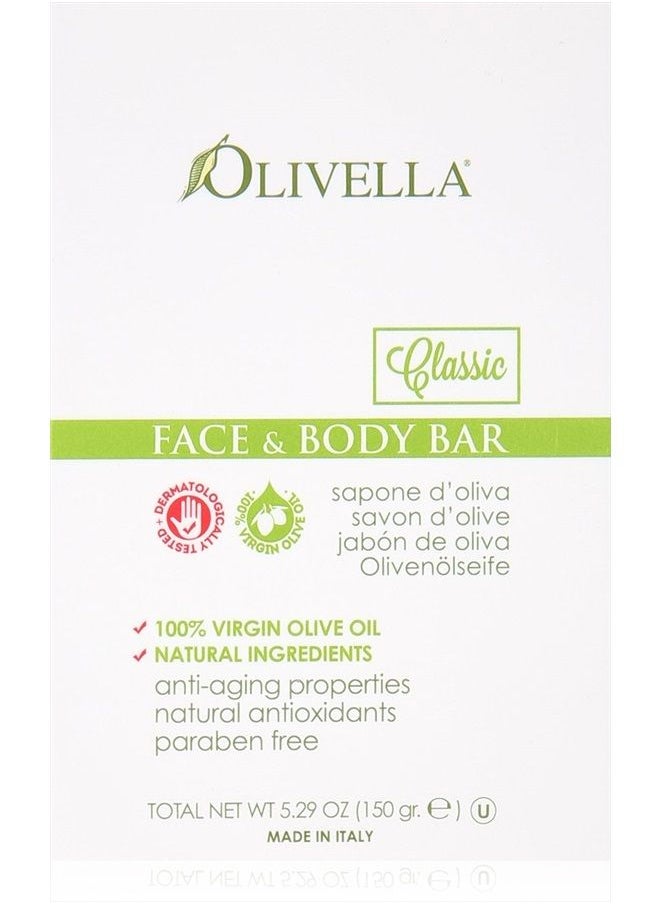 Olivella - Bar Soap 100% Virgin Olive Oil Face & Body Olivella 5.29 oz Bar Soap - Image 1