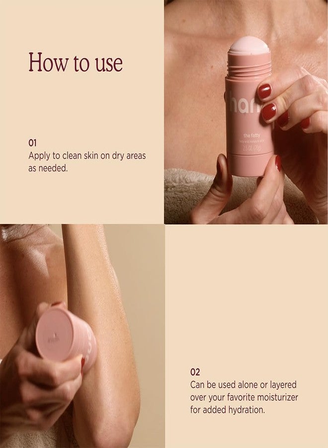 HANNI Fatty Body Moisturizer Stick with Fatty Acids, Travel Size Friendly Solid Lotion for Plumping and Hydration, Fragrance-Free and Safe for Sensitive Skin, 2.5 oz - Image 4