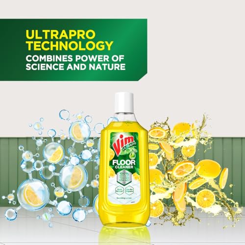 Vim Floor Cleaner: 1000ml | Sparkling Lemon | 100% Removal of stains for complete clean floors & long lasting fragrance - Image 3