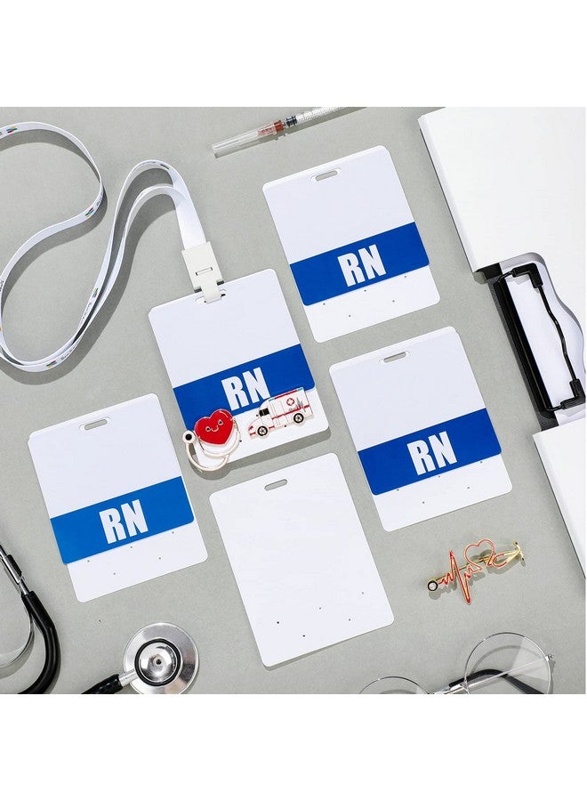 Tinlade 10 Pieces Badge Buddy Pin Holder For Nursing Pins Blank Badge Buddy Tags White Pin Holder Display For Nurse Doctor Student Staff Id Card Medical Pins Display (Horizontal) - Image 4