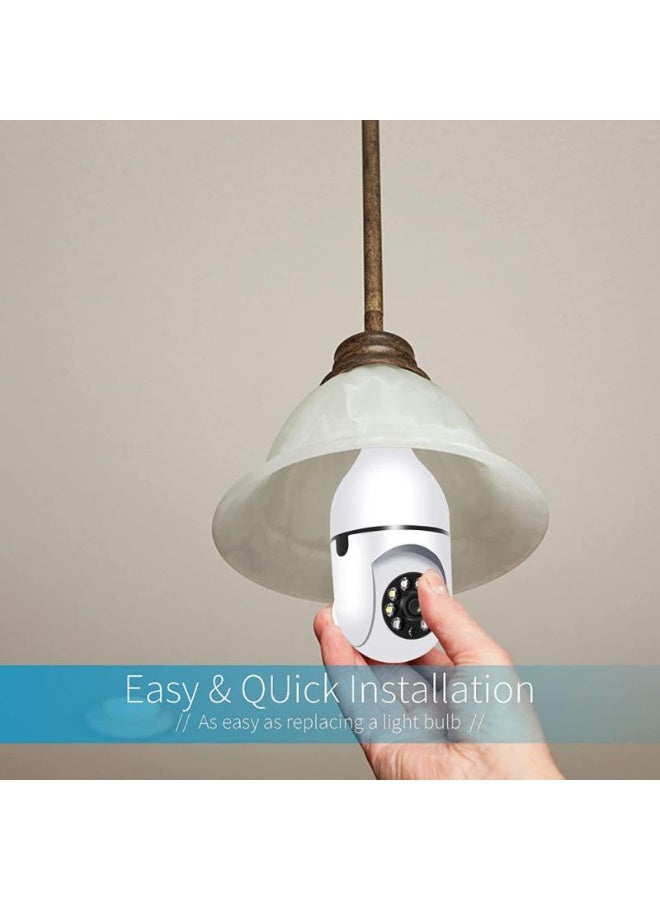WiFi Home Security 360° Mini Bulb Camera – Wireless Smart Light Bulb Cam with CMOS Sensor, Zoom Support, Night Vision & Mobile App Control - Image 3