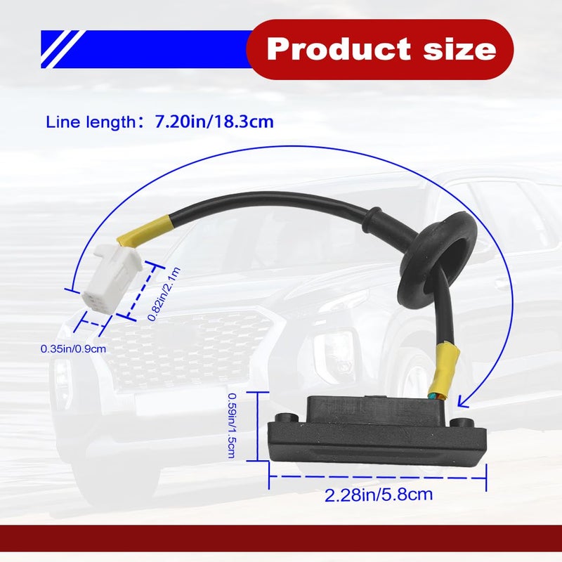 NOTISH Rear Liftgate Trunk Open Release Switch, Hatch Button Trunk Latch Tailgate Lid Switch Compatible with Kia Rio and Pride 2012-2017, OEM 812601W220 - Image 2